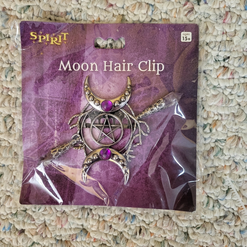 Spirit Celestial Silver and Purple Hair Clip